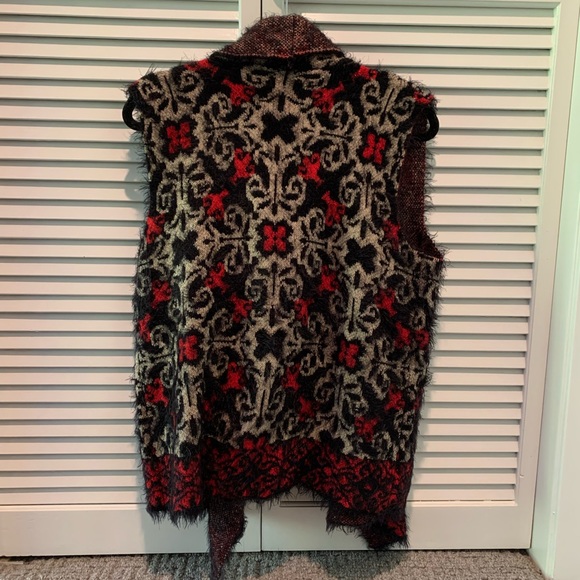 Festive Black Rivet Sweater Vest M - Picture 3 of 3